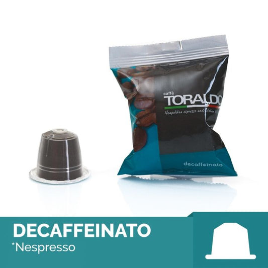 Caffè Toraldo 100 Capsule Comaptili Nespresso Miscela Decaffeinata